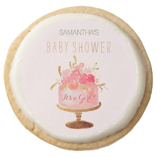 Baby Shower Its A Girl Cookies Zazzle