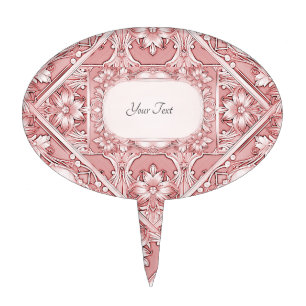 Pink Floral Cake Topper