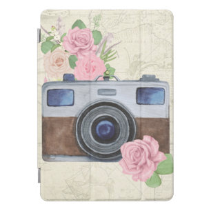 Pink Floral Camera iPad Pro Cover