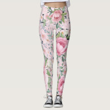 Pink Floral Capri Length Buttery Soft Leggings