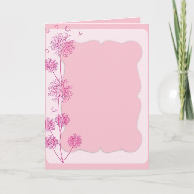 Pink Floral Card (Front)