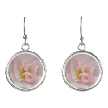 Pink Floral Center Earrings by PattiJAdkins at Zazzle