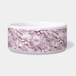 Pink Floral Ceramic Pet Bowl<br><div class="desc">Beautiful Pink Floral Ceramic Pet Bowl</div>