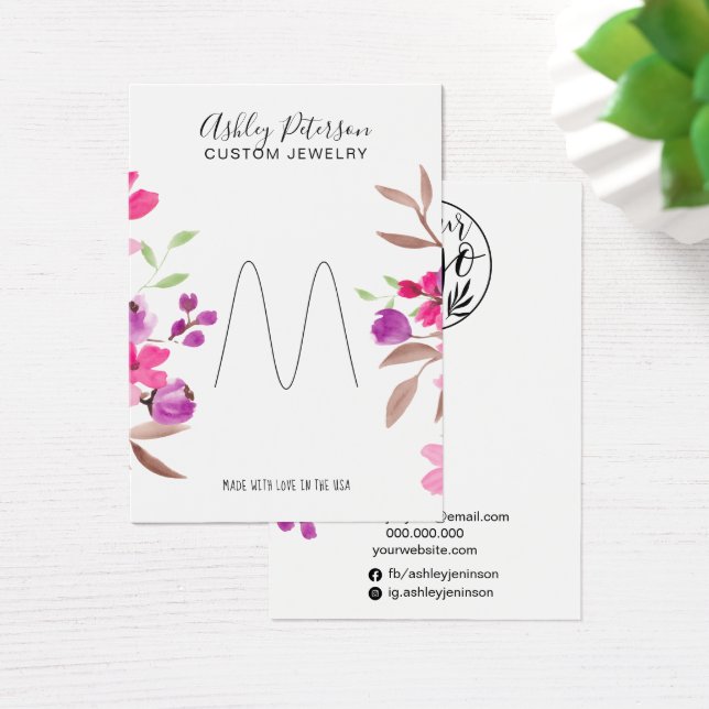 Pink floral chic jewelry ring display (Desk)