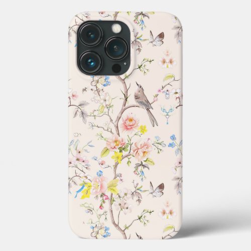 Pink Floral Chinoiserie iPhone 13 Pro Case