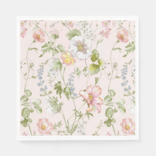 Pink Floral Chinoiserie Napkins