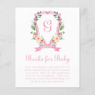 Pink Floral Crest Books For Baby