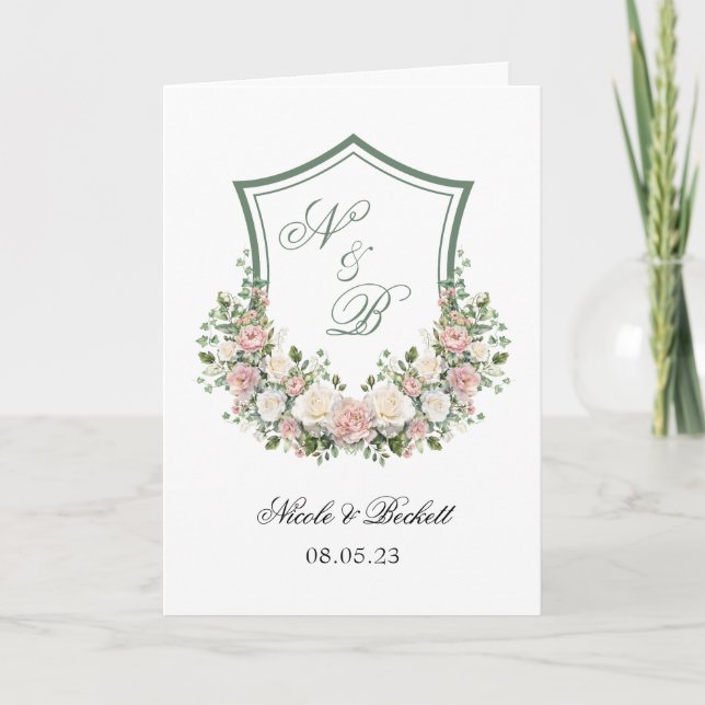 Pink Floral Crest Program (Front)