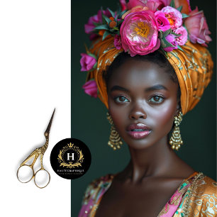 Pink Floral Crown Goddess Portrait Decoupage Tissue Paper