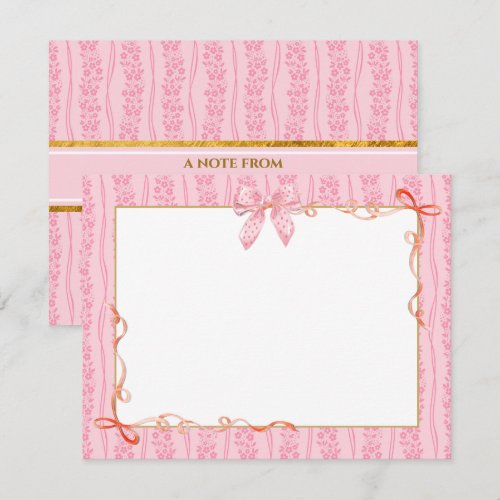 Pink Floral | Custom Stationery Memo Pad for Here Note Card