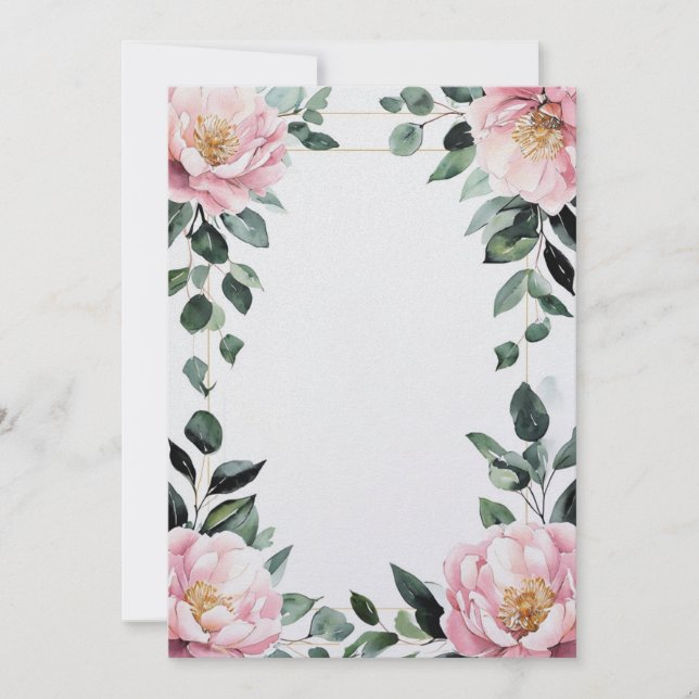 Pink floral customizable card for any occasion (Front)