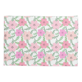 Pink floral daisy pillow case