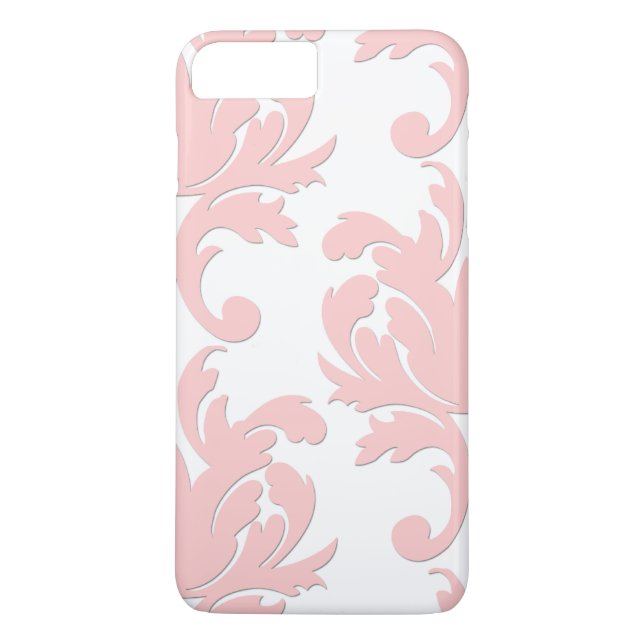Pink Floral Damask iPhone 7 Plus Case (Back)
