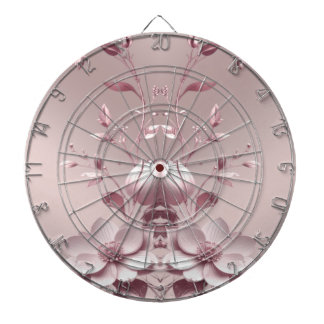 Pink Floral Dartboard