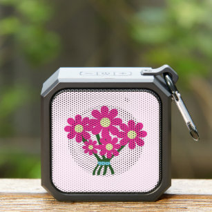 Pink Floral Design Bluetooth Speaker