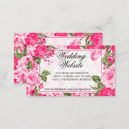 Pink Floral Design _  Create your own  Enclosure Card