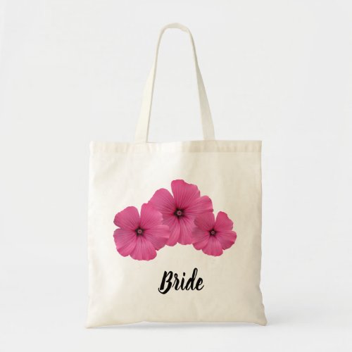 Pink Floral Design Tote Bag