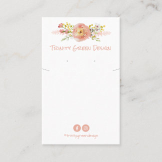 Pink Floral DIY Necklace And Earring Card Holder