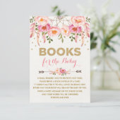 Pink Floral Dreamcatcher / Boho Books for Baby Enclosure Card (Standing Front)