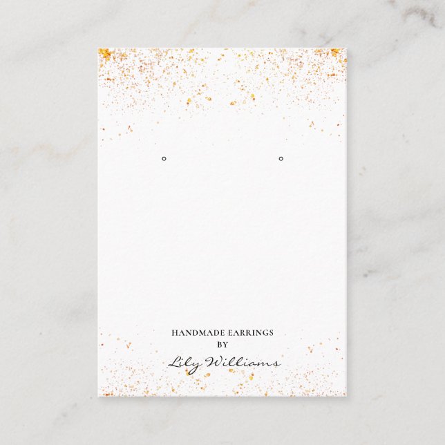 Pink Floral Earring Display Holder Card (Front)