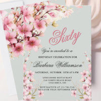 Pink Floral Elegance 60th Birthday Party