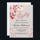 Pink Floral Elegance 80th Birthday Party Invitation<br><div class="desc">Start this special 80th birthday celebration in a elegant style with this beautifully feminine gentle floral invitation with hand painted watercolor mixed wildflowers. All of the text can be personalized for your party including the guest of honor's age. If you have any special requests or require design assistance, just send...</div>