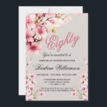 Pink Floral Elegance 80th Birthday Party Invitation<br><div class="desc">Start this special 80th birthday celebration in a elegant style with this beautifully feminine gentle floral invitation with hand painted watercolor mixed wildflowers. All of the text can be personalized for your party including the guest of honor's age. If you have any special requests or require design assistance, just send...</div>