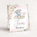 Pink Floral Elephant Balloon Baby Shower Favors Poster<br><div class="desc">Make your event special with this Pink Elephant Baby Shower with our cute and lovely printable Favors Sign featuring adorable Girl Baby Shower theme. Download,  personalize,  and create lasting memories with this perfect touch for your joyous celebration!

BS615</div>