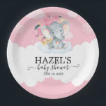 Pink Floral Elephant Little Peanut Baby Shower Paper Plates<br><div class="desc">Pink Floral Elephant Little Peanut Baby Shower Paper Plates. Can also be used for other occasions like Birthdays,  Bridal Shower,  etc. Check the collection for more matching items. Easy to personalize!</div>