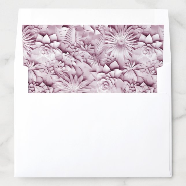 Pink Floral Envelope Liner (In Envelope)