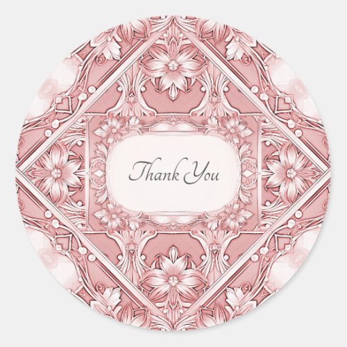 Pink Floral Envelope Seal Sticker
