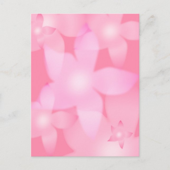 Pink Floral Escape Postcard (Front)