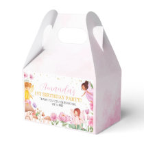 Pink Floral Fairy Girl Birthday Favor Box