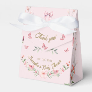 Pink Floral Fantasies & Teddy Bear Hugs Favor Boxes