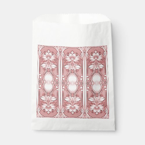 Pink Floral Favor Bag