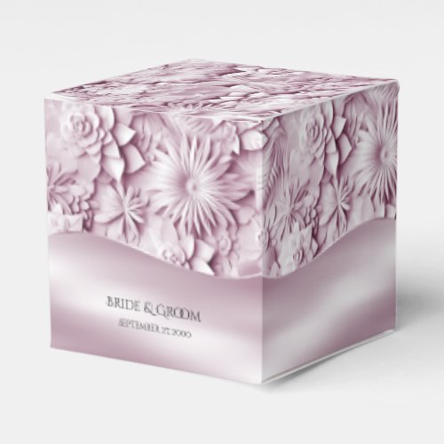 Pink Floral Favor Box