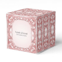 Pink Floral Favor Box