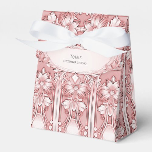 Pink Floral Favor Box