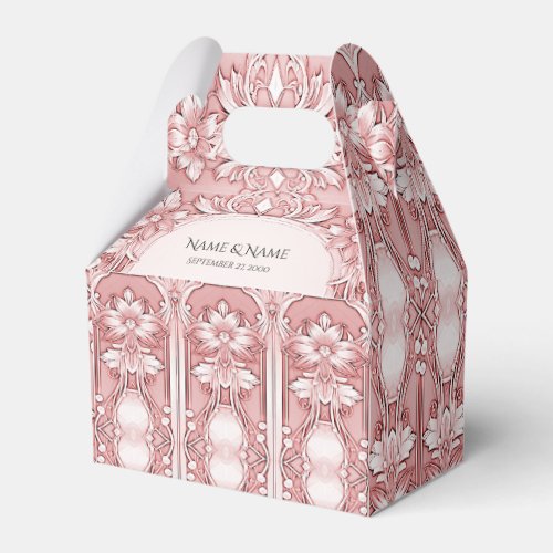 Pink Floral Favor Box