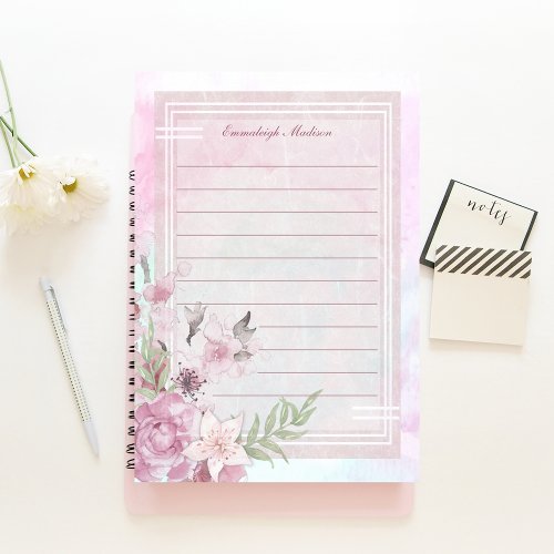 Pink Floral Feminine Essence Custom Post_it Notes