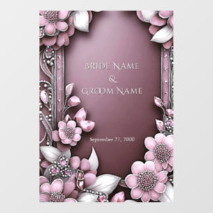 Pink Floral Floor Decal