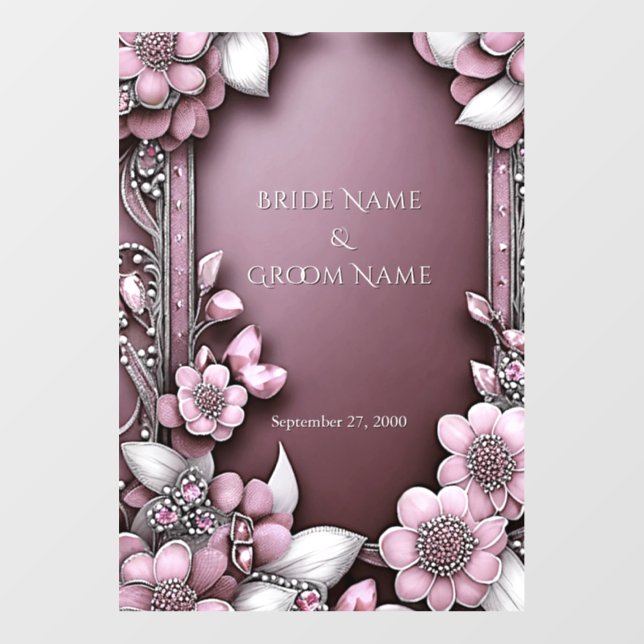 Pink Floral Floor Decal (Front)