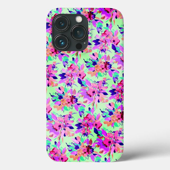 Pink Floral Flower Case-Mate iPhone Case (Back)