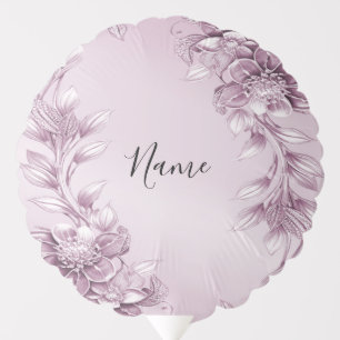 Pink Floral Foliage Balloon