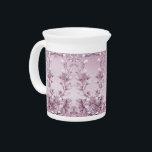 Pink Floral Foliage Porcelain Pitcher<br><div class="desc">Beautiful Pink Floral Foliage Porcelain Pitcher</div>