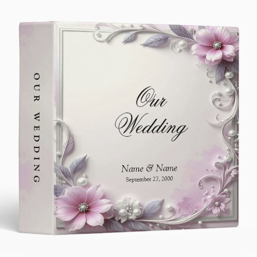 Pink Floral Frame Album Binder