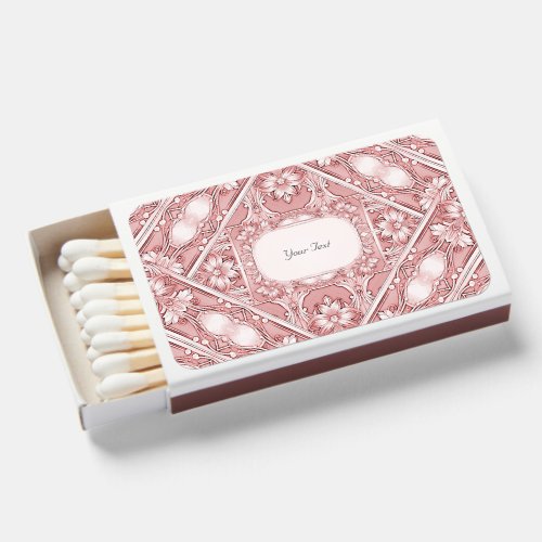 Pink Floral Frame Matchboxes