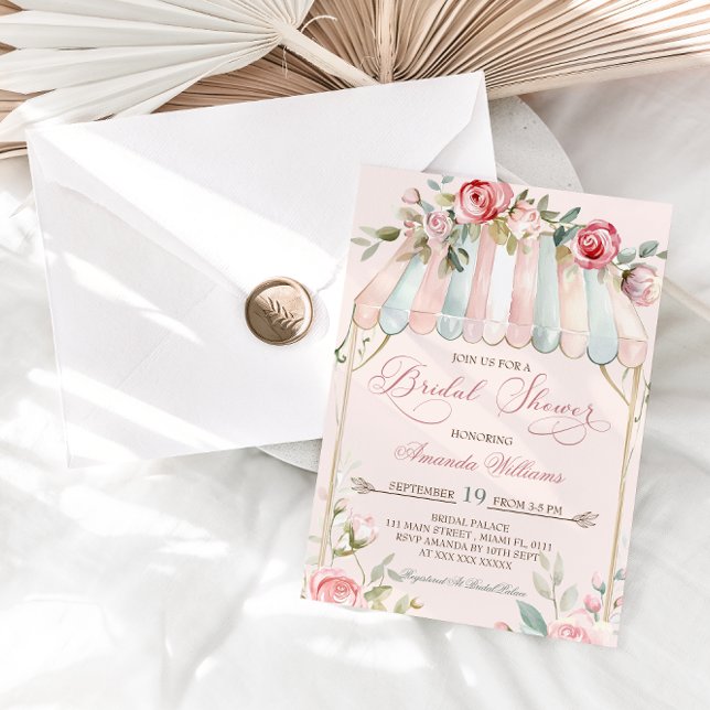 Pink Floral Garden Bridal Shower Invitation (Creator Uploaded)