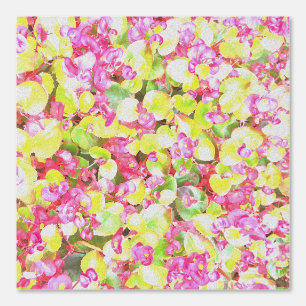 Pink Floral Garden Colorful Botanical Print Artsy Wallpaper