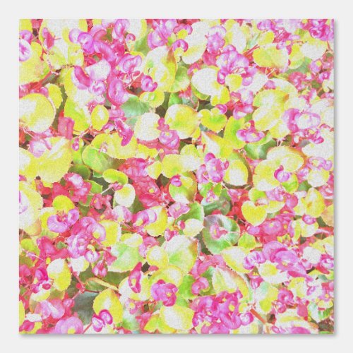 Pink Floral Garden Colorful Botanical Print Artsy Wallpaper